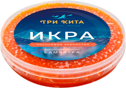 Изображение товара Икра горбуши ТРИ КИТА зернистая, 200г