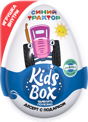 Изображение товара Десерт сахаристый KIDS BOX Синий Трактор, с подарком, 20г