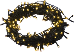 Изображение товара Электрогирлянда ФЕНИКС-ПРЕЗЕНТ 100LED-ламп, 8 режимов, теплый белый IP20, 10м