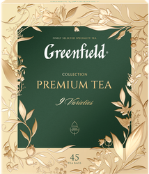 Изображение товара Набор чая черного и зеленого GREENFIELD Премиальная коллекция, 45пак
