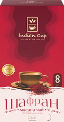 Изображение товара Чай растворимый INDIAN CUP Шафран Масала без сахара, 8пак