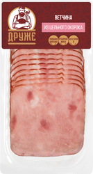 Изображение товара Ветчина ДРУЖЕ из цельного окорока, нарезка, 150г