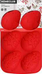 Изображение товара Форма для маффинов HOMECLUB Пасха 27х17х2,5см, силикон, Арт. SWE-1