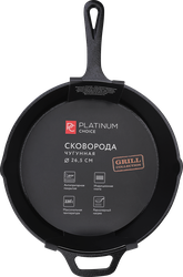 Изображение товара Сковорода PLATINUM CHOICE 26см, чугун, Арт. GF-LG3 Изображение товара Сковорода PLATINUM CHOICE 26см, чугун, Арт. GF-LG3