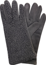 Изображение товара Демисезонные женские перчатки MIRO р 7,5 из полиэстера черные и бежевые