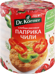 Изображение товара Хлебцы рисовые DR KORNER хрустящие, с паприкой и чили, 80г