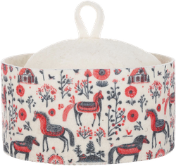 Изображение товара Шапка для бани и сауны ГЛАВБАНЯ с принтом Новогодняя, белый фетр, Арт. Б49287Л