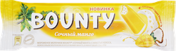 Изображение товара Мороженое BOUNTY Сочный манго, молочное с мякотью кокоса и кусочками манго в глазури 6,5%, без змж, батончик, 64г