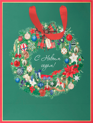 Изображение товара Пакет подарочный CITY HOME TRADE New Years Joy 31х26х11см, эффект