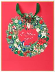 Изображение товара Пакет подарочный CITY HOME TRADE New Years Joy 23х18х10см