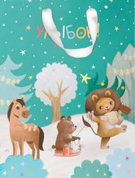 Изображение товара Пакет подарочный CITY HOME TRADE И-Го-Год 23х18х10см эффект