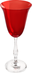 Изображение товара Бокал для белого вина CRYSTAL BOHEMIA Fregata, красная чаша, стекло, 185мл, Арт. БСС0732