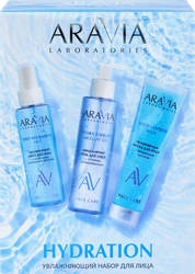 Изображение товара Набор для ухода за кожей лица ARAVIA Laboratories Увлажнение Мицеллярный гель, 160мл+Маска, 100мл+Сыворотка, 100мл