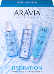 Изображение товара Набор для ухода за кожей лица ARAVIA Laboratories Увлажнение Мицеллярный гель, 160мл+Маска, 100мл+Сыворотка, 100мл