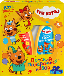 Изображение товара Набор подарочный: ТРИ КОТА Классик Гель-шампунь, 250мл+Пена для ванны, 250мл