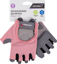Изображение товара Перчатки для фитнеса женские ACTIWELL р. S, M, L, серо-розовые, Арт. 110290, 110205, 110267
