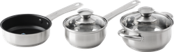 Изображение товара Набор посуды ATTRIBUTE кастрюли 0.8л и 0.5л, сковорода 14см