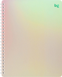 Изображение товара Тетрадь БИДЖИ Сияние 48 листов, А5, в клетку, на гребне, пластиковая обложка, белый