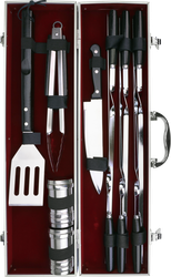 Изображение товара Набор для гриля PLATINUM CHOICE 11 предметов, инструменты и 6 шампуров, в алюминиевом кейсе, Арт. 818709