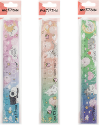 Изображение товара Линейка MESHU Cute Cats 15см ПВХ с блестками, в ассортименте