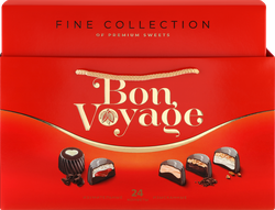 Изображение товара Набор конфет подарочный BON VOYAGE PREMIUM ассорти, красная коробка в сумочке, 370г