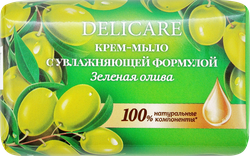 Изображение товара Крем-мыло DELICARE Sensitive care Зеленая олива для увлажнения рук 90г