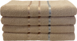 Изображение товара Полотенце махровое HOMECLUB Stripe 70х130см, цвет персиковый, Арт. HCS/70130/пер