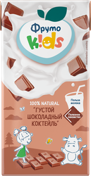 Изображение товара Коктейль молочный ФРУТОKIDS Густой шоколадный с какао 2,8%, с 12 месяцев, 200мл