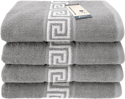 Изображение товара Полотенце махровое HOMECLUB Greece 50х80см, светло-серое, Арт. НСГ5080ссер