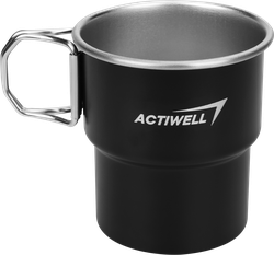 Изображение товара Кружка туристическая ACTIWELL 300мл, нержавеющая сталь, Арт. MU082007-1