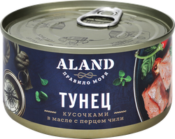 Изображение товара Тунец ALAND в масле с перцем чили, кусочки, 185г