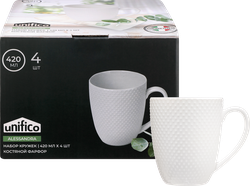 Изображение товара Набор кружек UNIFICO Alessandra, 12,2см, костяной фарфор, 4шт