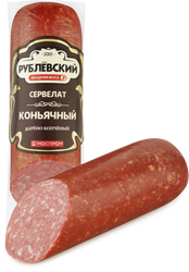 Изображение товара Колбаса варено-копченая РУБЛЁВСКИЙ Сервелат Коньячный, 300г
