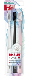 Изображение товара Зубная щетка LACALUT Pure средней жесткости, 3шт