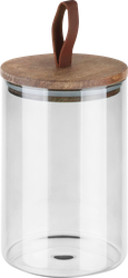 Изображение товара Банка для сыпучих продуктов LEONORD Albero Di Marmo, цветное стекло, с крышкой из мраморного дерева, 1л, Арт. 108284
