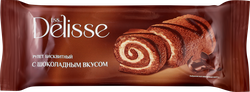 Изображение товара Рулет бисквитный DELISSE с шоколадным вкусом, 200г