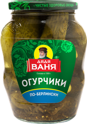 Огурчики маринованные ДЯДЯ ВАНЯ По-берлински, 680г, изображение