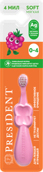 Изображение товара Зубная щетка детская PRESIDENT мягкая, 4 мил, 0–4 года