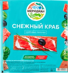 Крабовые палочки МЕРИДИАН Снежный краб (имитация), 200г