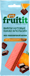 Изображение товара Вафли нутовые КФ ПЕРМСКАЯ Fruit it pro Какао–Апельсин, без сахара, 35г