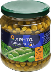 Изображение товара Горошек зеленый ЛЕНТА, 475г