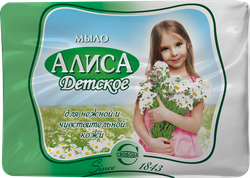 Изображение товара Мыло детское АЛИСА с экстрактом тысячелистника, для нежной и чувствительной кожи, 0+,175л