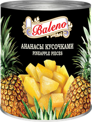 Изображение товара Ананасы консервированные BALENO кусочки в сиропе, 580мл