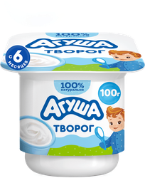 Изображение товара Творог детский АГУША Первая ложка Классический 4,5%, с 6 месяцев, без змж, 100г