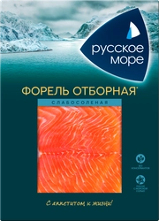 Форель слабосоленая РУССКОЕ МОРЕ филе-ломтики, 120г