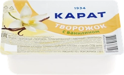 Продукт творожный КАРАТ Творожок сливочный с ванилином 10%, без змж, 230г