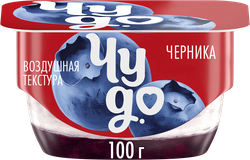 Десерт творожный ЧУДО Творожок взбитый двухслойный Черника 4,2%, без змж, 100г