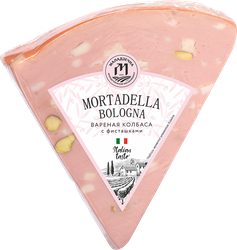 Изображение товара Колбаса вареная МАЛАДЗЕЧНА Мортаделла Болония, высший сорт, весовая