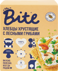 Изображение товара Хлебцы кукурузно-рисовые TAKE A BITE Хрустящие, с лесными грибами, 100г