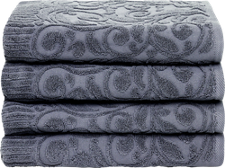 Изображение товара Махровое полотенце HOMECLUB Ажур 50х80см серое для рук и тела